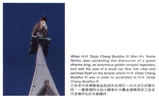 大鹏金翅鸟礼拜第三世多杰羌佛